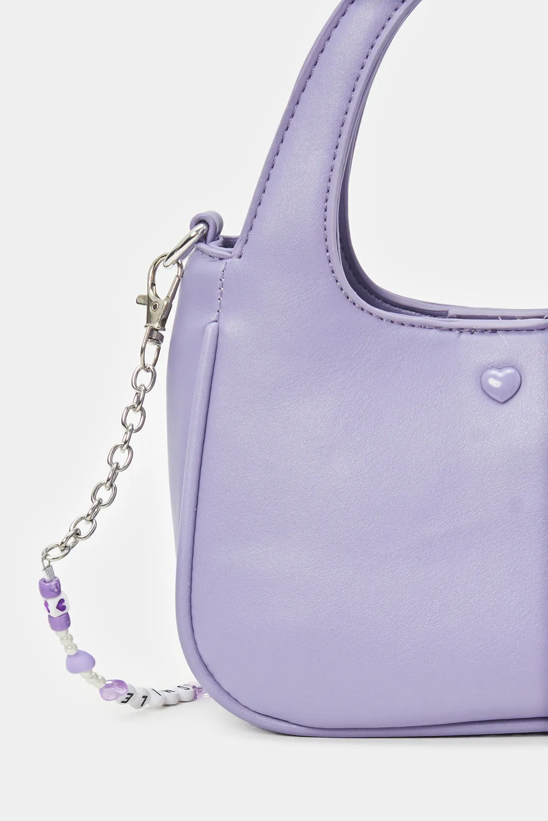 Girls Lilac Embellished Cross Body Bag