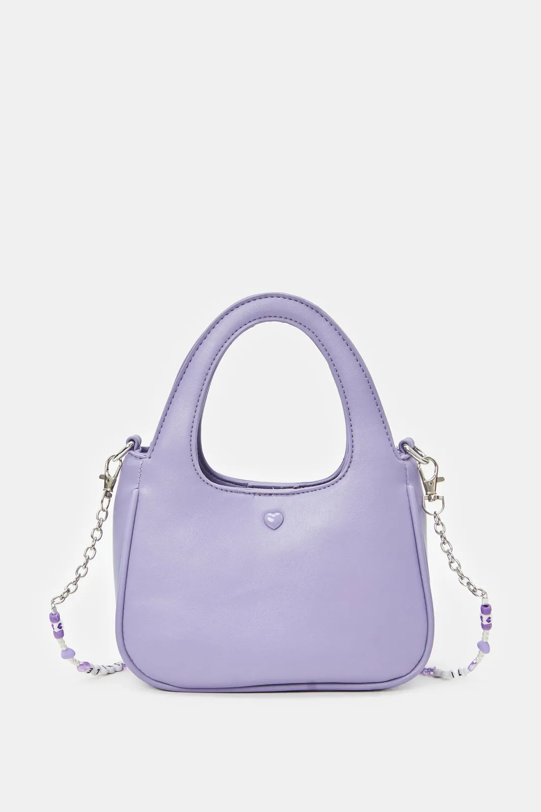Girls Lilac Embellished Cross Body Bag