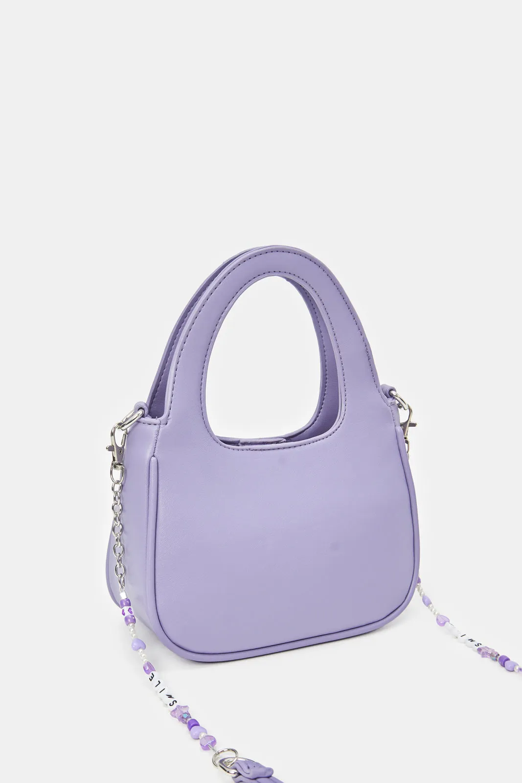 Girls Lilac Embellished Cross Body Bag