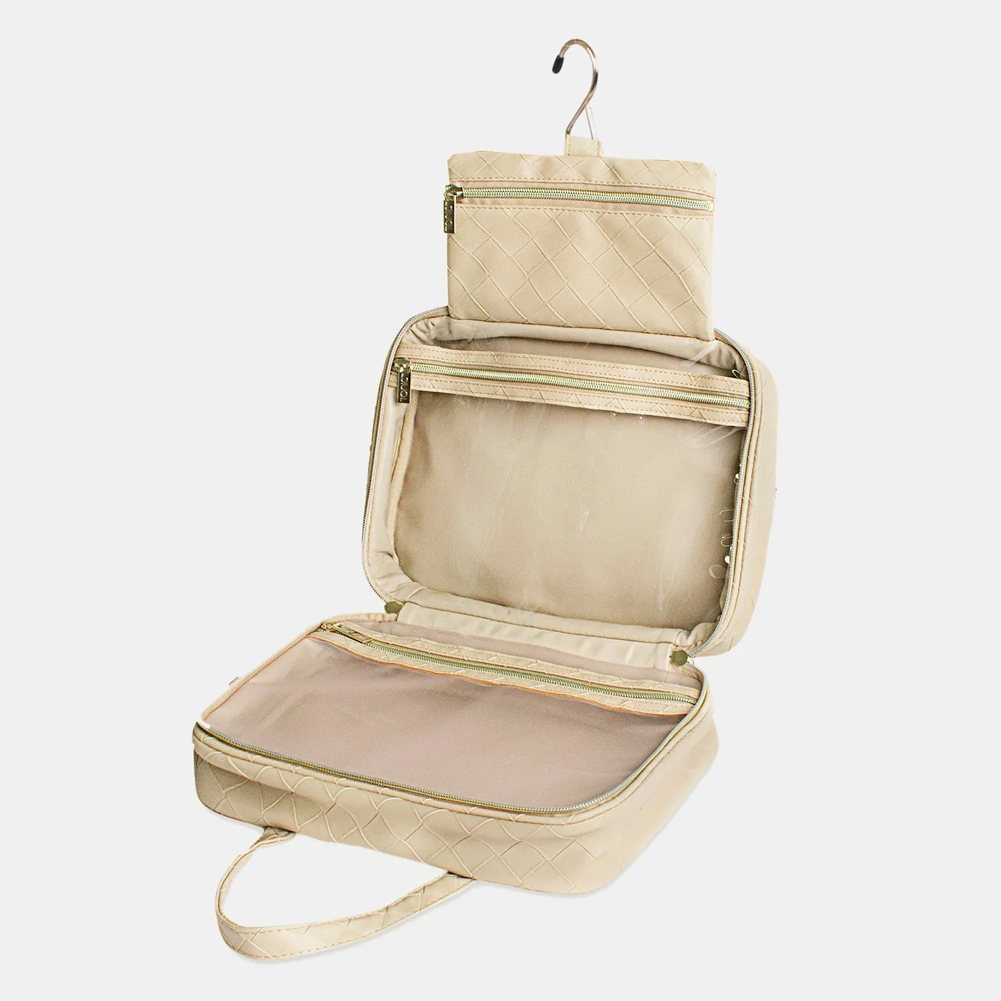 Hanging Cosmetic Bag - Woven Sand