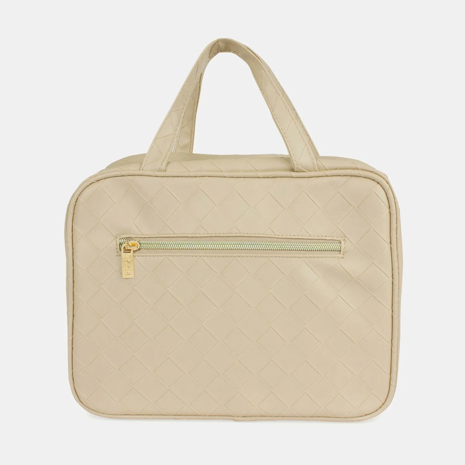 Hanging Cosmetic Bag - Woven Sand