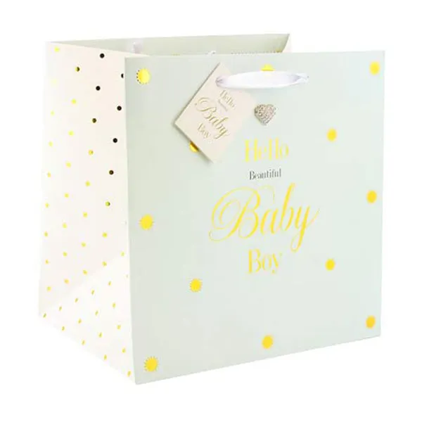 Hello Beautiful Baby Boy Small Gift Bag