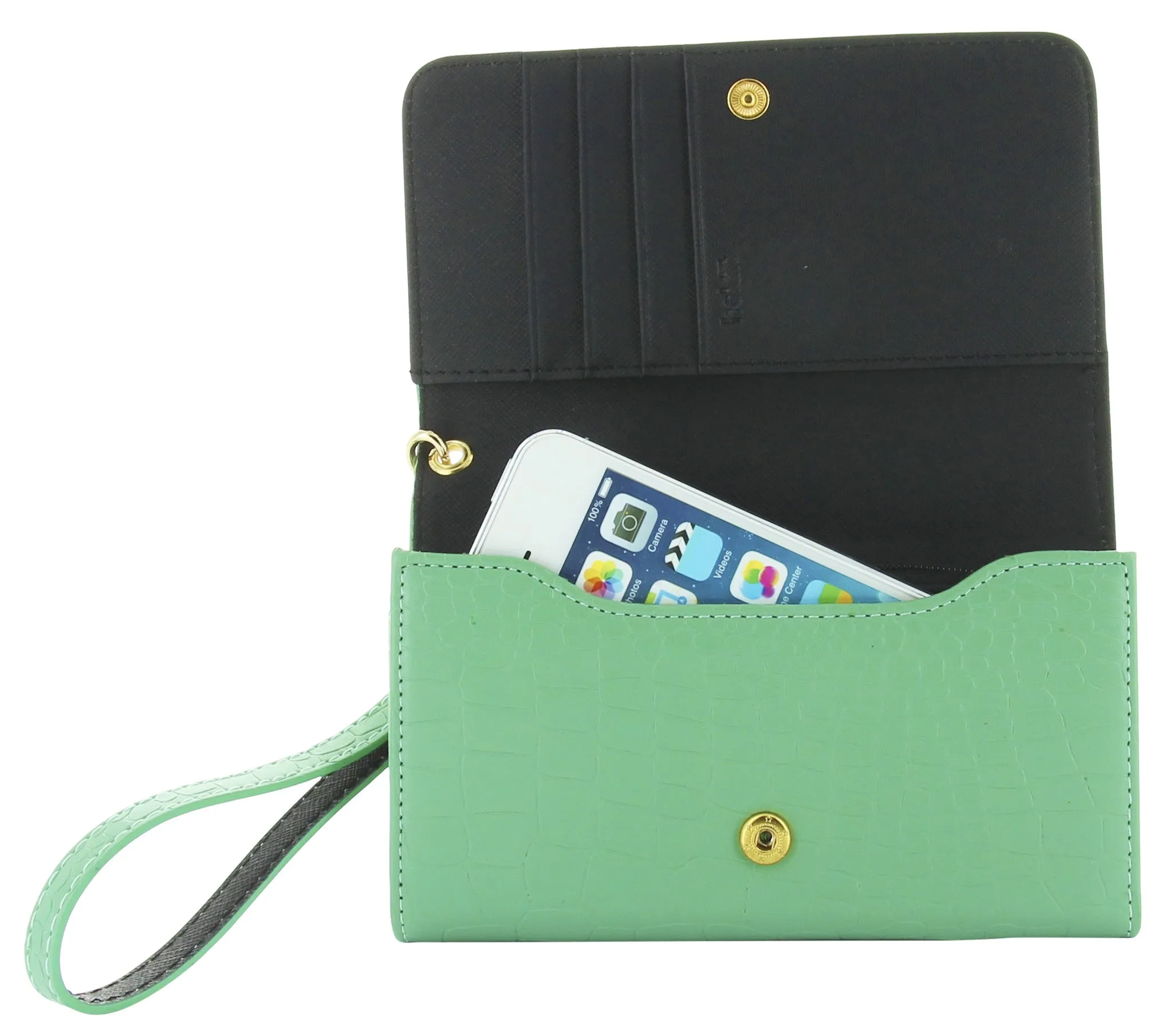 Holdit Button Purse Croc Series Universal (4 Card Pockets)