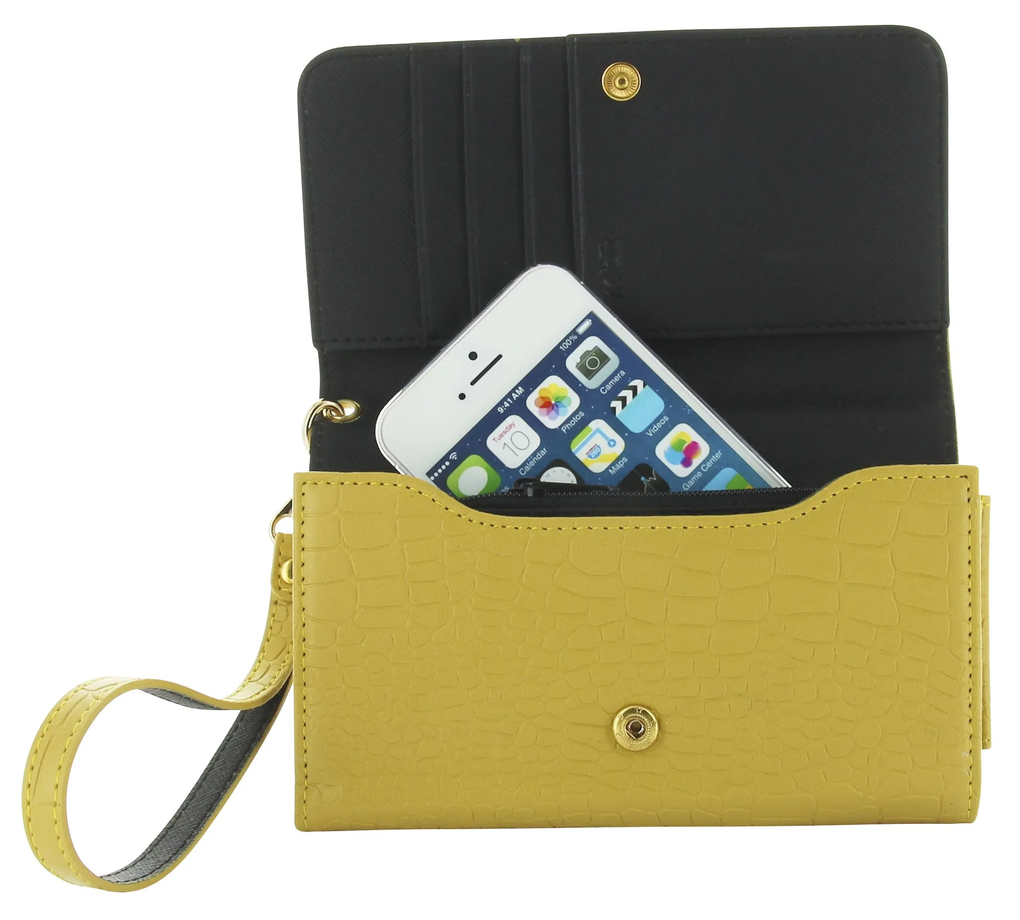 Holdit Button Purse Croc Series Universal (4 Card Pockets)