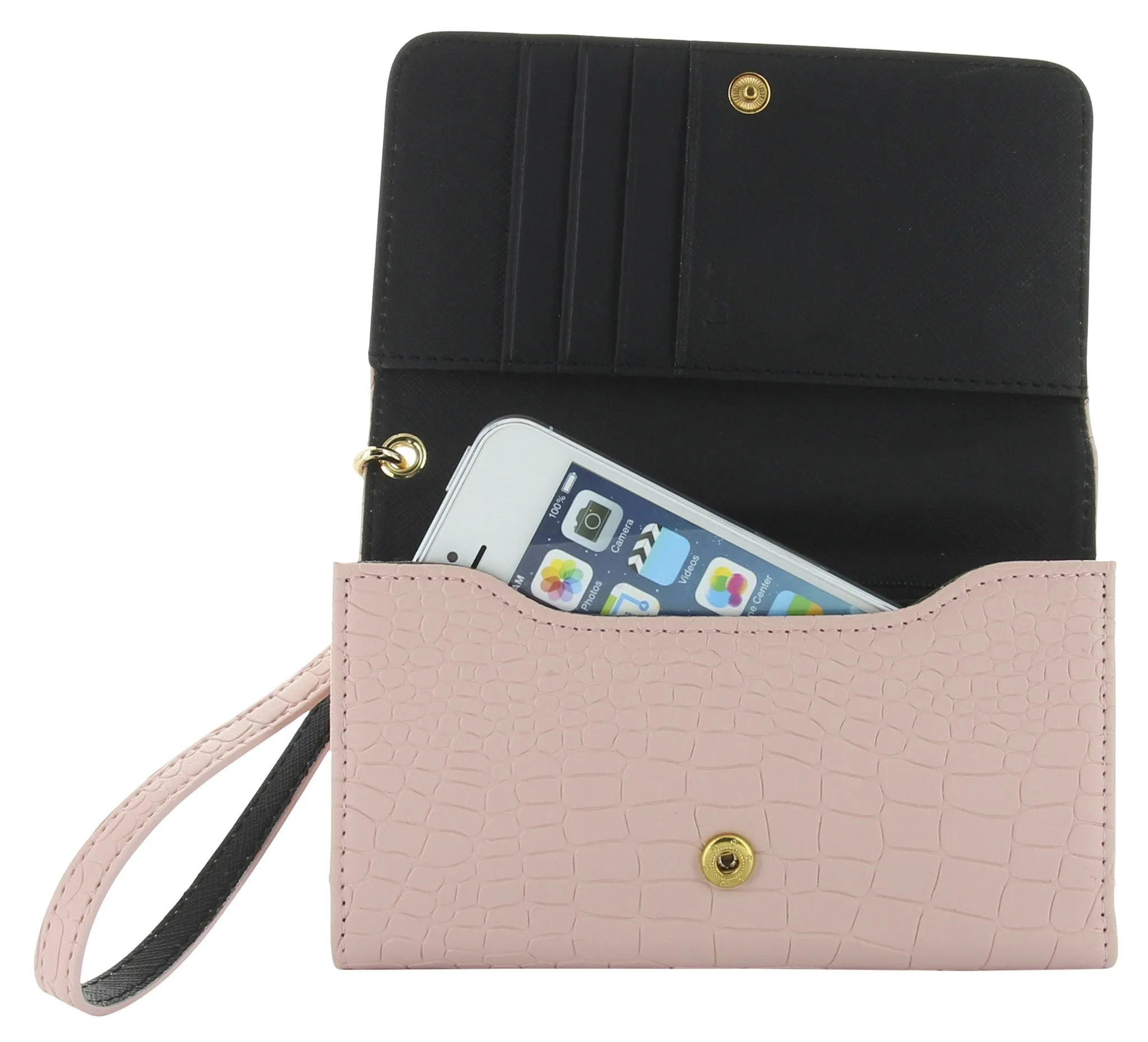 Holdit Button Purse Croc Series Universal (4 Card Pockets)