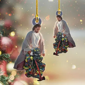 Jesus and Firefighter Ornament, Jesus is my Savior Firefighter Acrylic Ornament