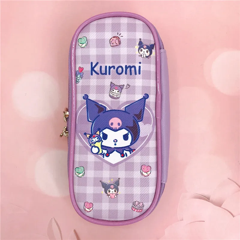 Kawaii Plaid Pencill Bag