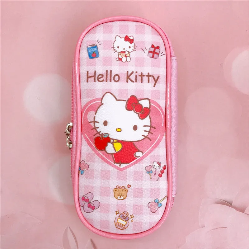 Kawaii Plaid Pencill Bag