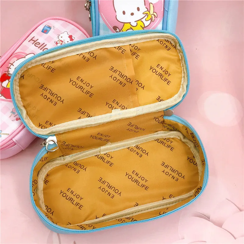 Kawaii Plaid Pencill Bag