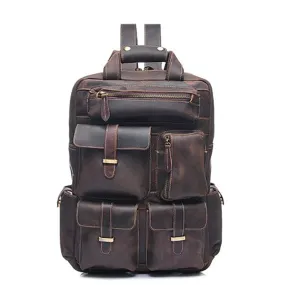 Large Handmade Genuine Leather Backpack