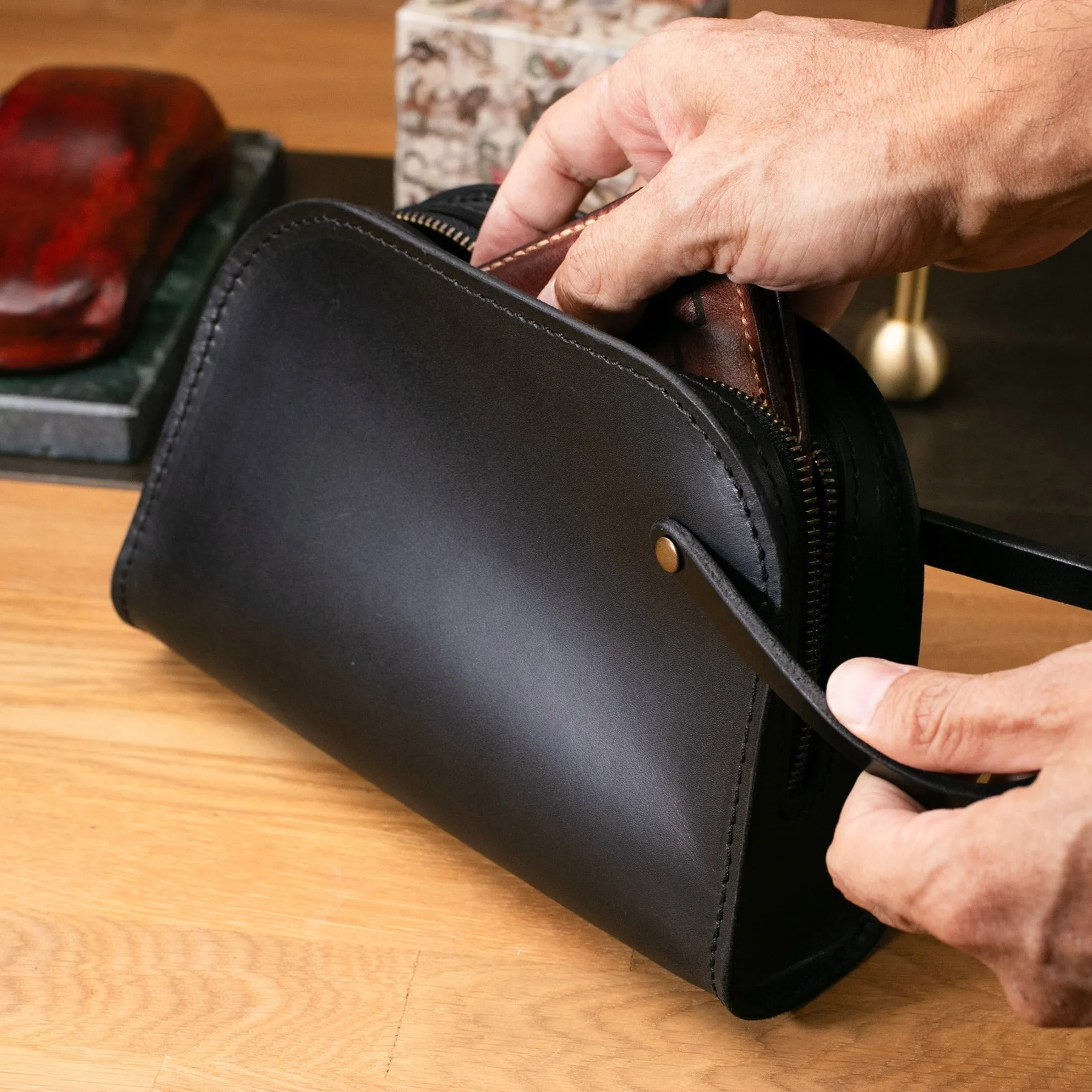 Leather Clutch - Mens Daily Handbag