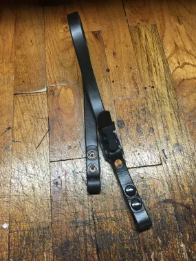 Leather Helmet Chin Strap / Black / SNAPS