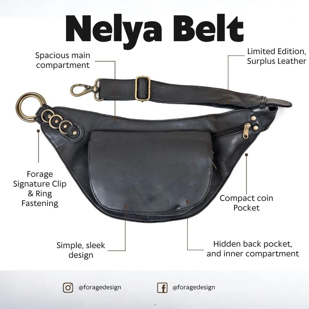 Leather Nelya Belt - Black  | Ex Display