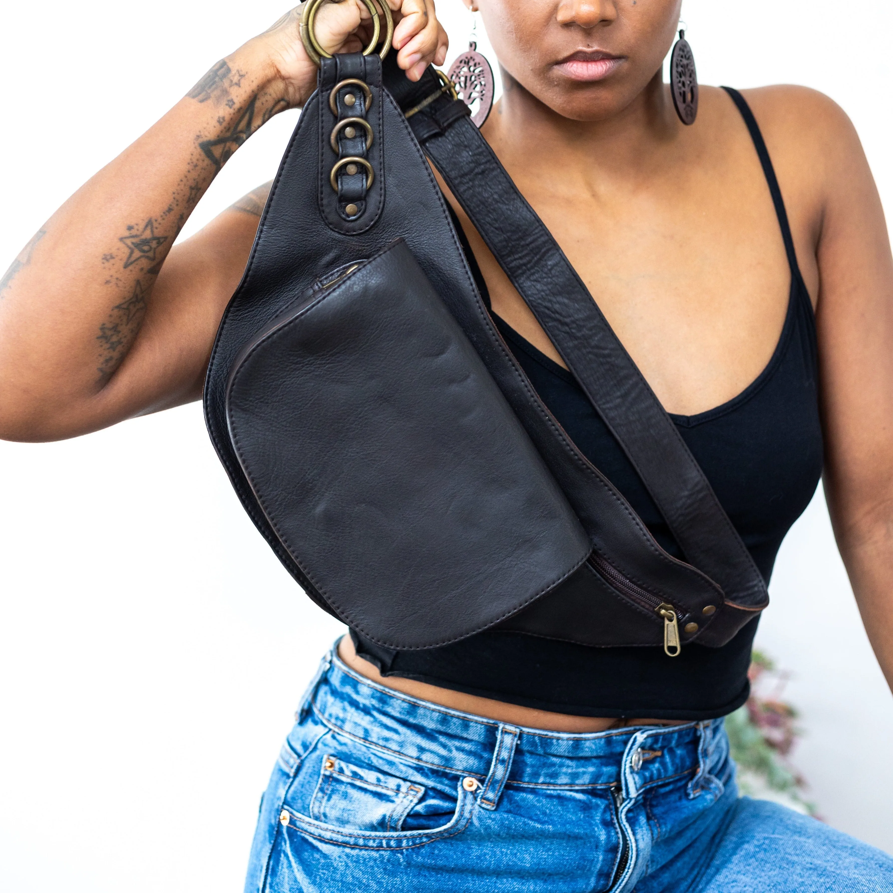 Leather Nelya Belt - Falcon Brown | Ex Display