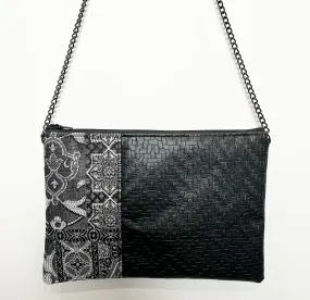 Lucky Charm Shoulder Bag - Silver grey jaquard