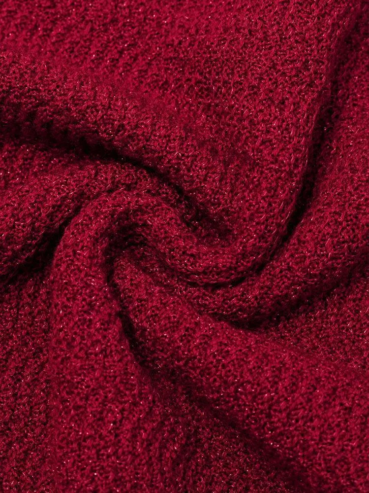 Machine Washable Wool V-Neck Knit Dress