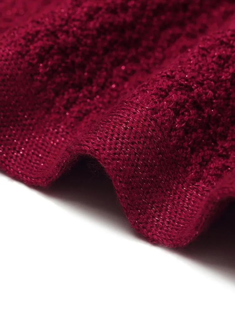 Machine Washable Wool V-Neck Knit Dress