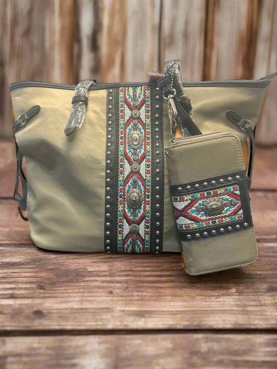 Montana West Large Tote and Wallet Set