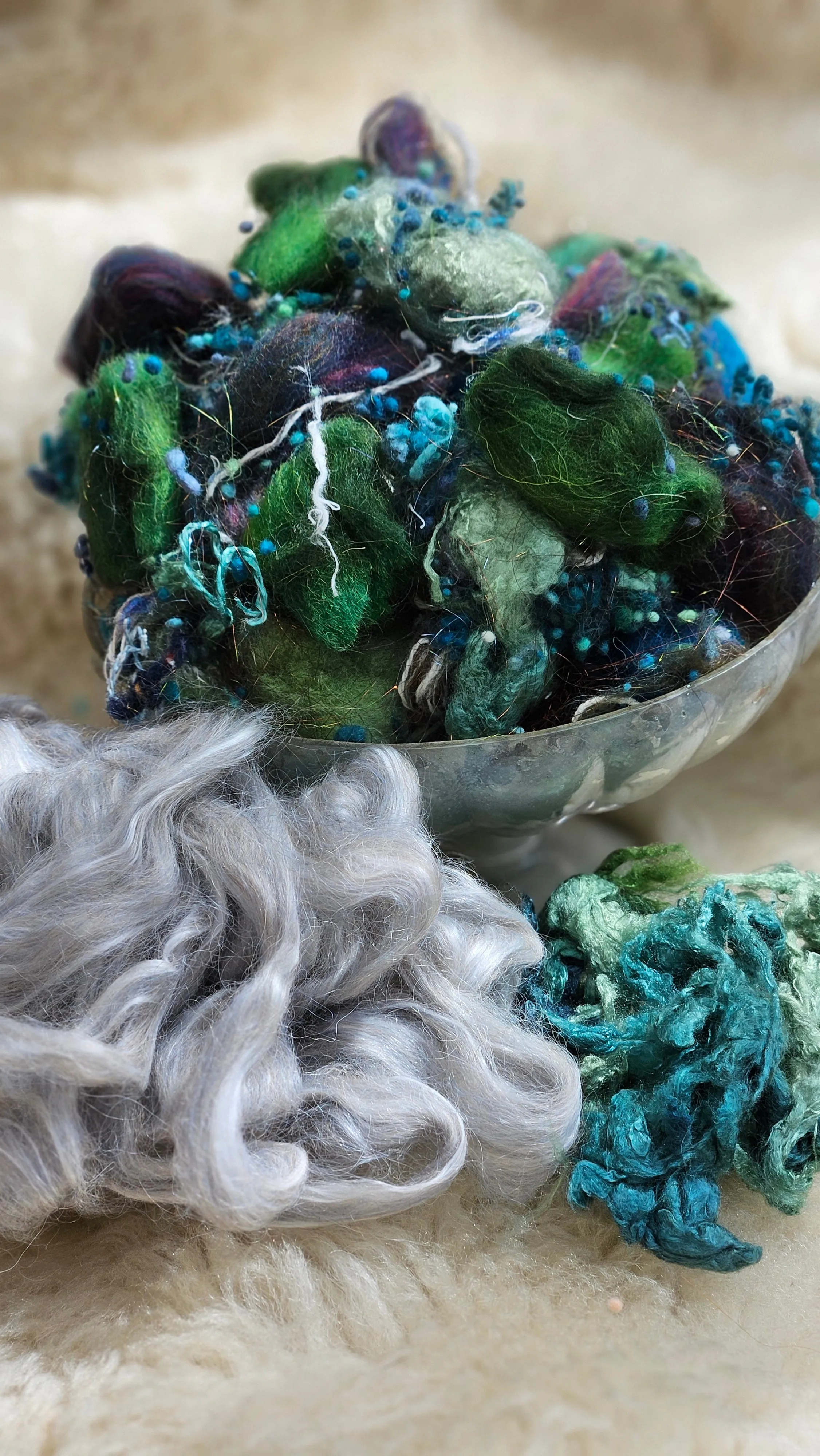 OPHELIA BY THE WATER Waterhouse Inspired Fiber Art Texture Blend Kit - 2.5 ounces