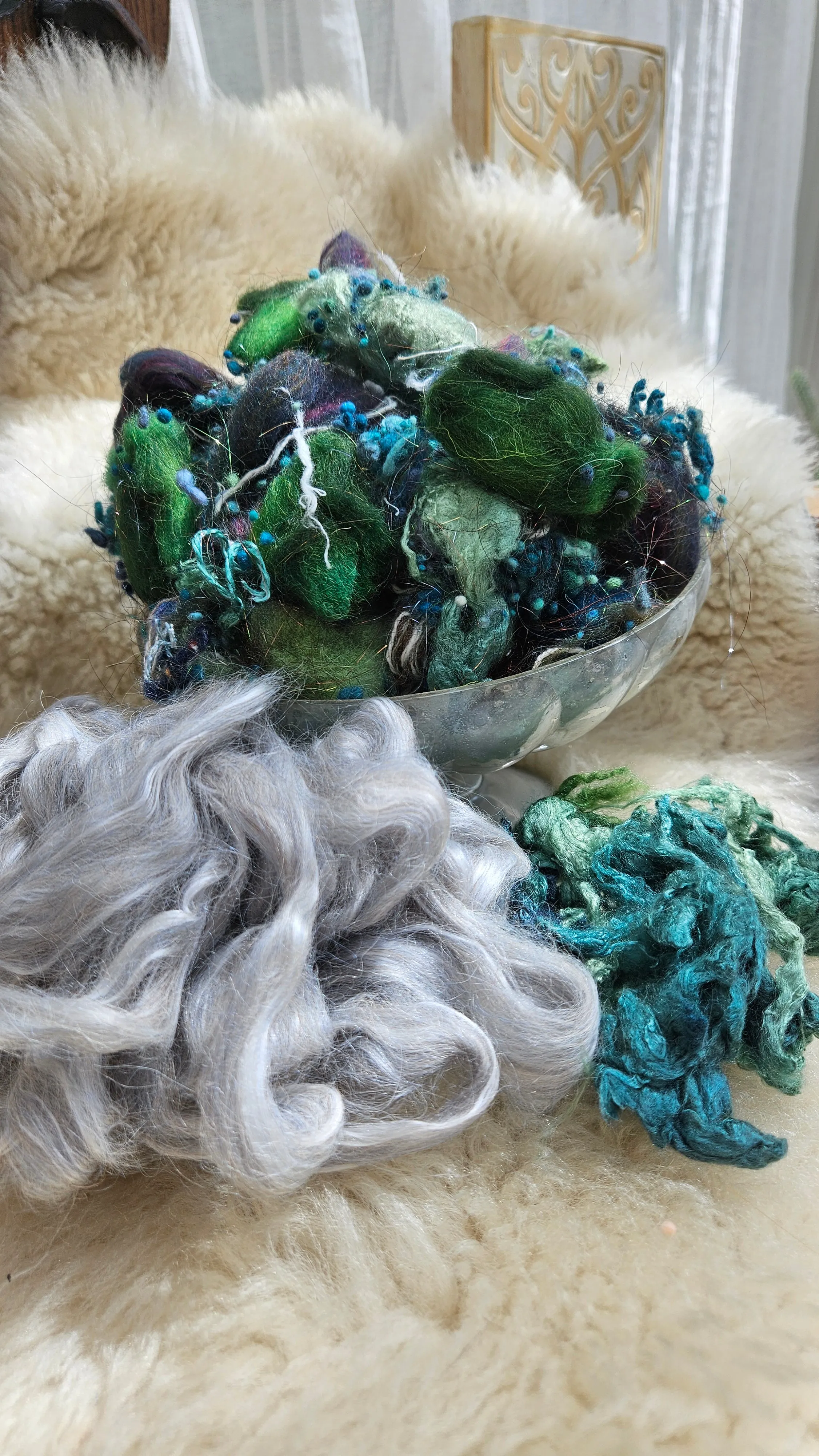 OPHELIA BY THE WATER Waterhouse Inspired Fiber Art Texture Blend Kit - 2.5 ounces