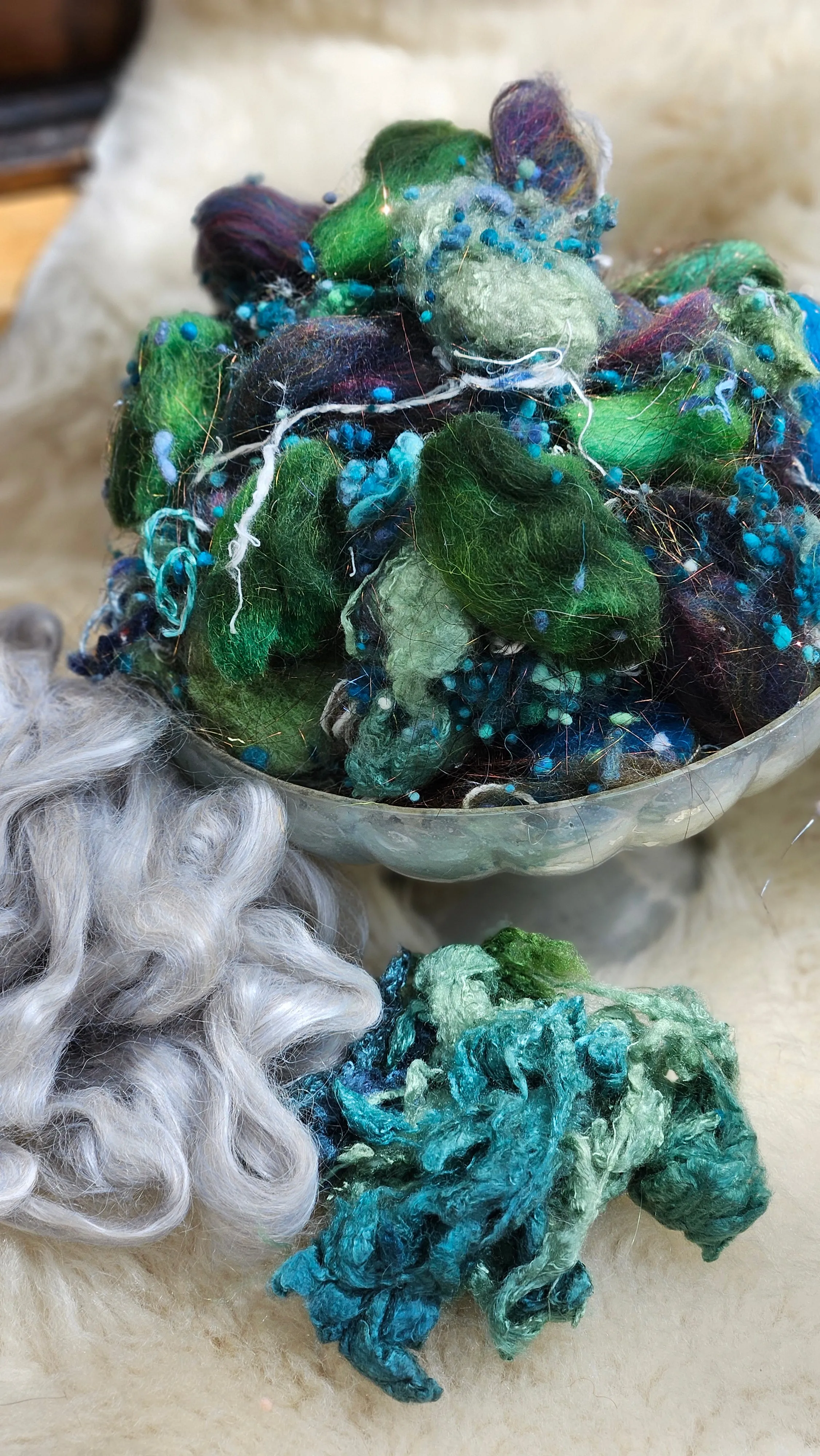 OPHELIA BY THE WATER Waterhouse Inspired Fiber Art Texture Blend Kit - 2.5 ounces