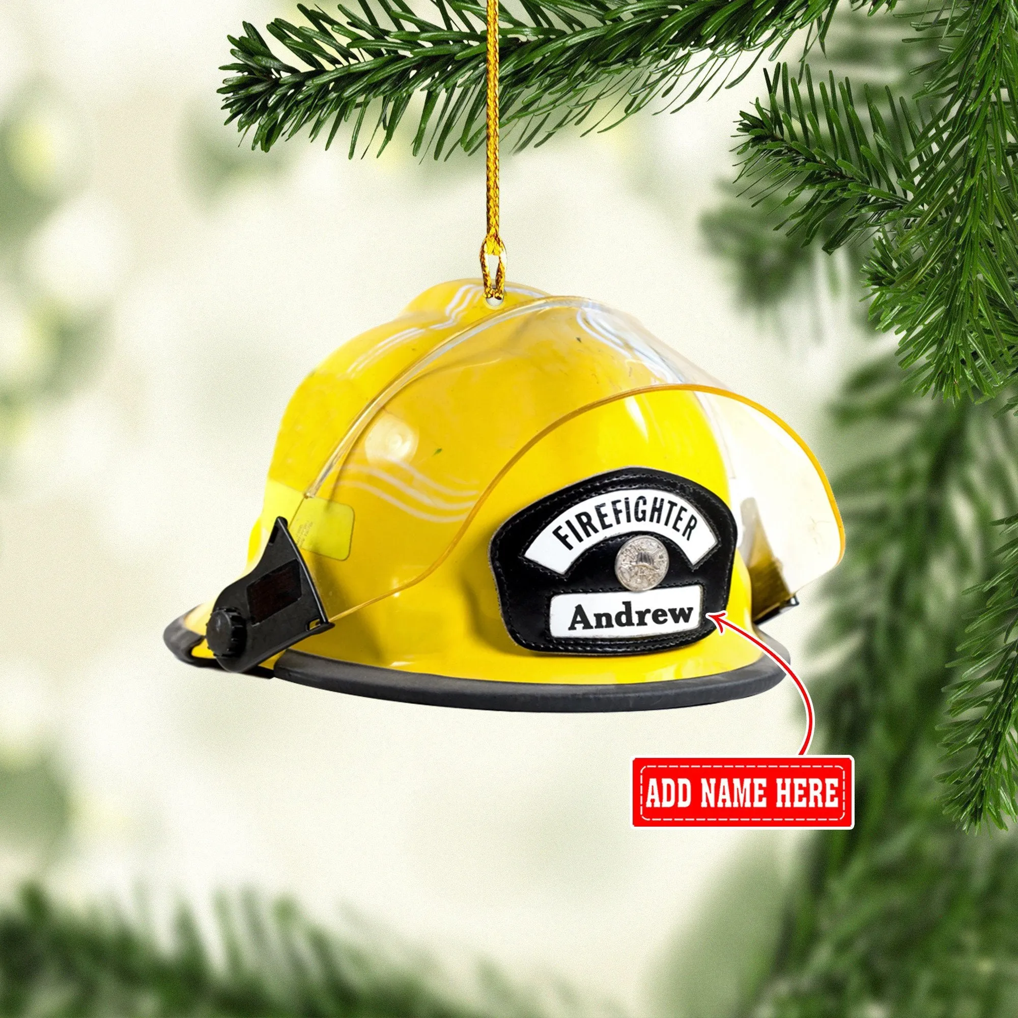 Personalized Firefighter Helmets Christmas Ornaments, Pride Firefighter, Firefighter Christmas Gift