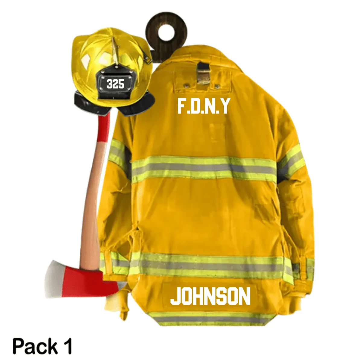 Personalized Firefighter Ornament, Custom Acrylic Flat Firefighter Ornament for Him