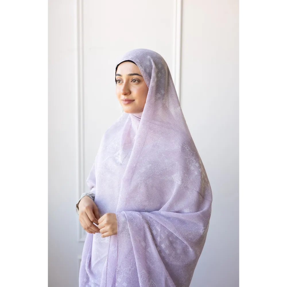 Printed Chiffon Hijab - Candy Floss