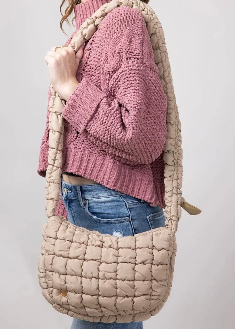 Puff Shoulder Bag in Mocha