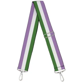Purse Strap - Flag Genderqueer Lavender White Green