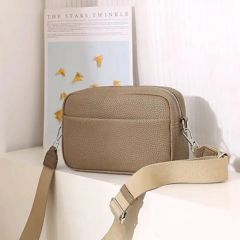 Rectangle Purse Handbag Tote with Guitar Strap: White