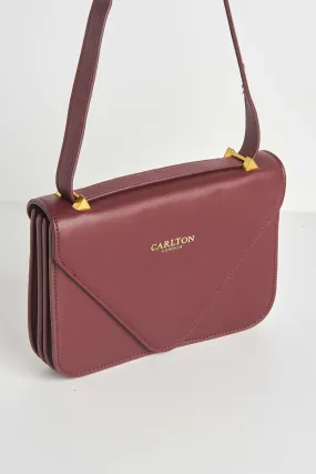 Sima Carlton Collection Cross Body Small Envelope Bag in Purple
