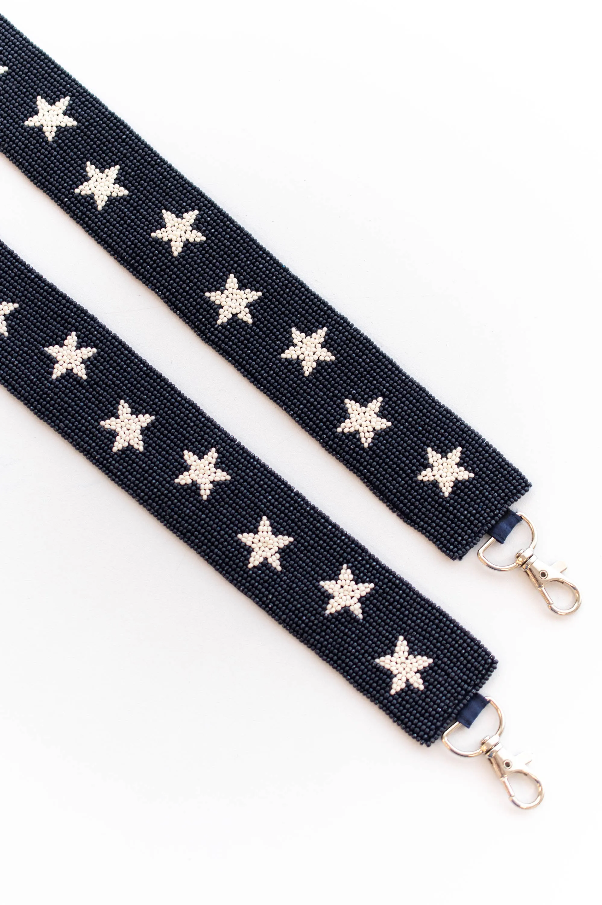 Star Of The Team Beaded Purse Strap, Navy