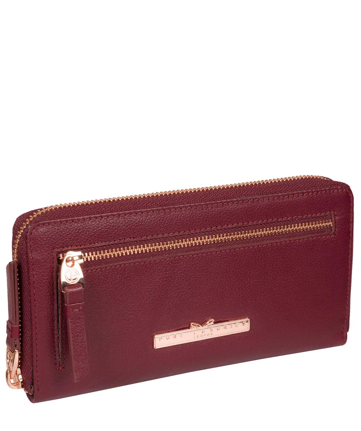 'Starling' Pomegranate Leather Purse