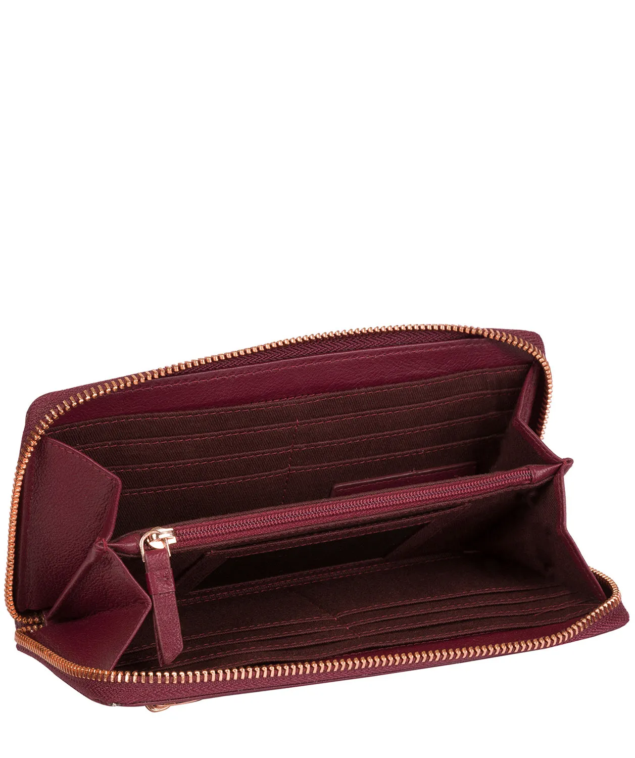 'Starling' Pomegranate Leather Purse