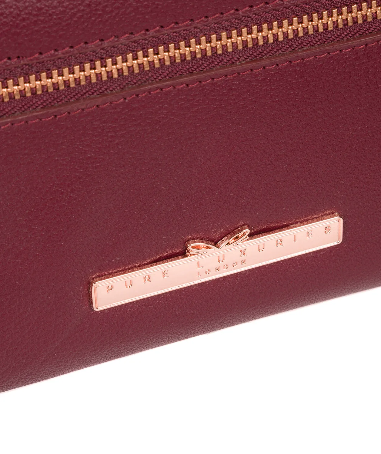 'Starling' Pomegranate Leather Purse