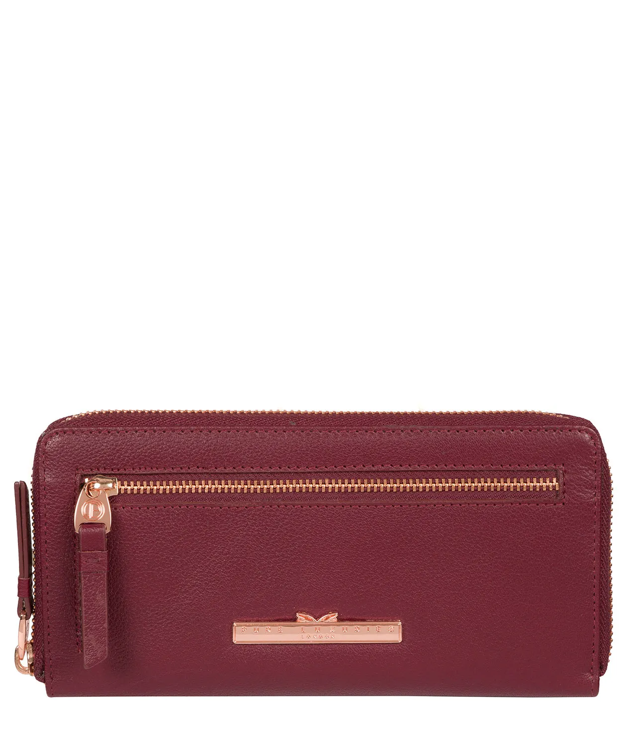 'Starling' Pomegranate Leather Purse