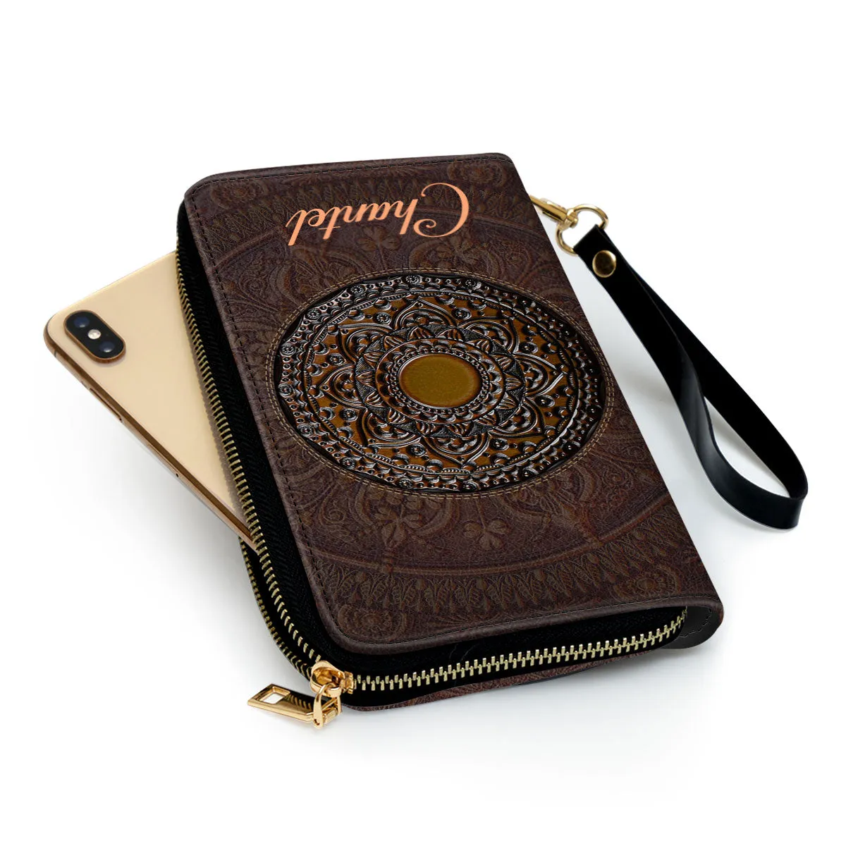 The Mysticism - Personalized Leather Clutch Purse STB25