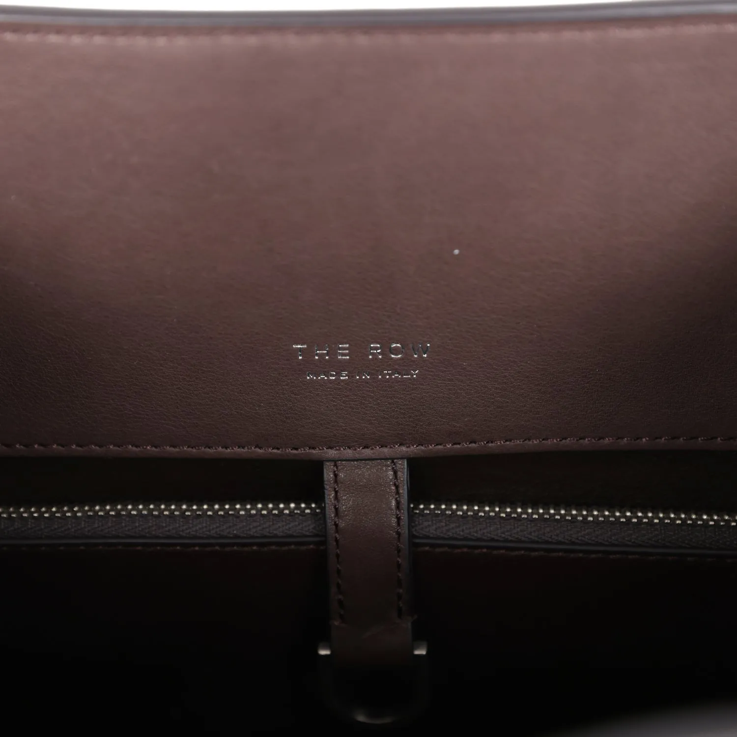 The Row Soft Margaux Shoulder 12 Bag Hippo Grey Saddle Leather Silver Hardware