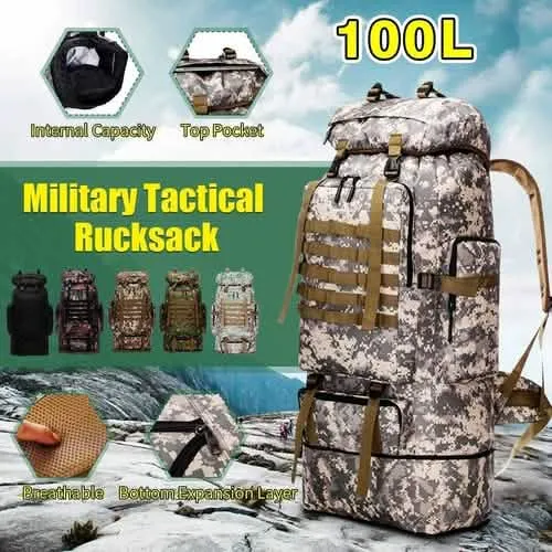 Ultimate 100L Waterproof Adventure Backpack for Outdoor Enthusiasts