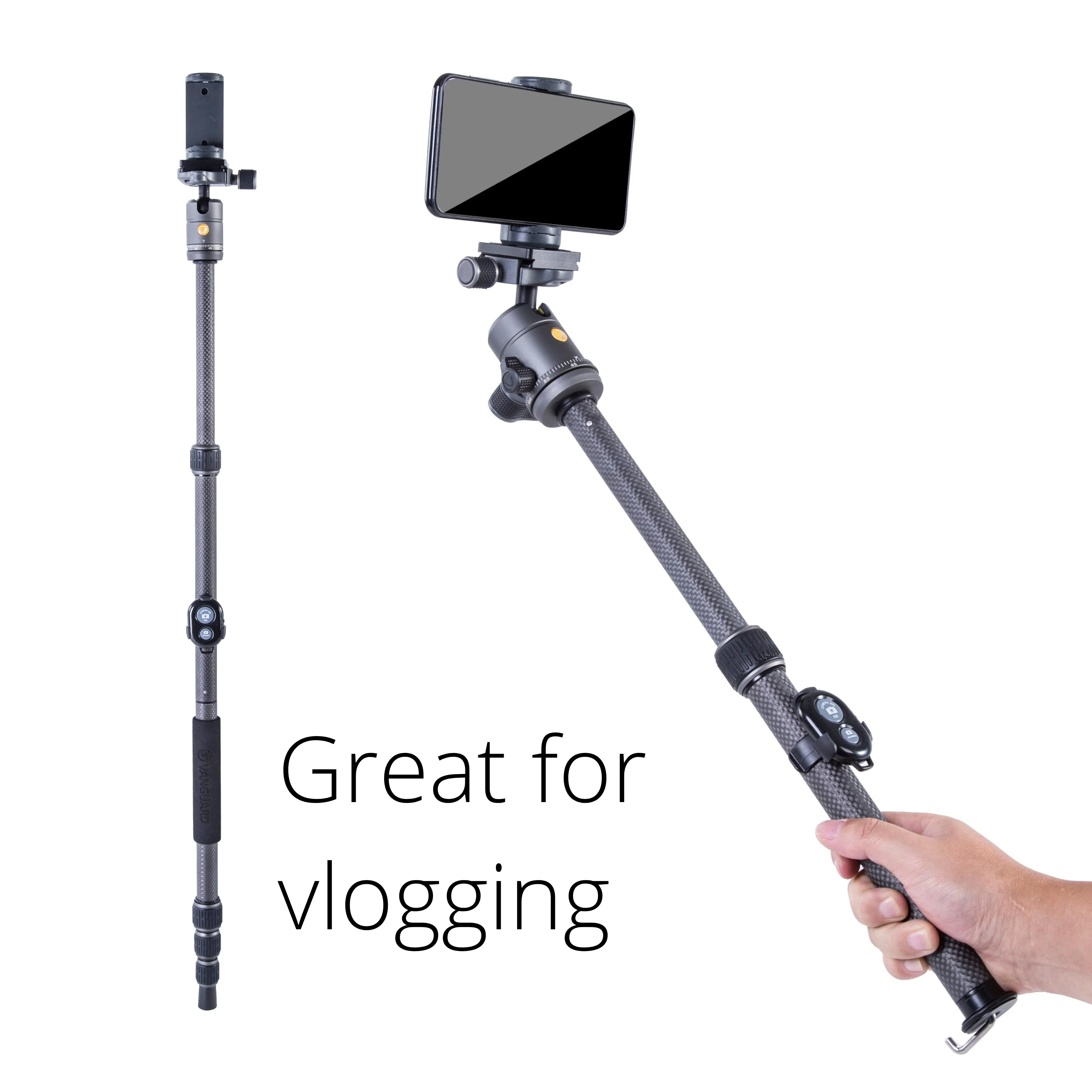 VEO 3GO 235CB Carbon Travel Tripod and VEO GO 34M Black Shoulder Bag