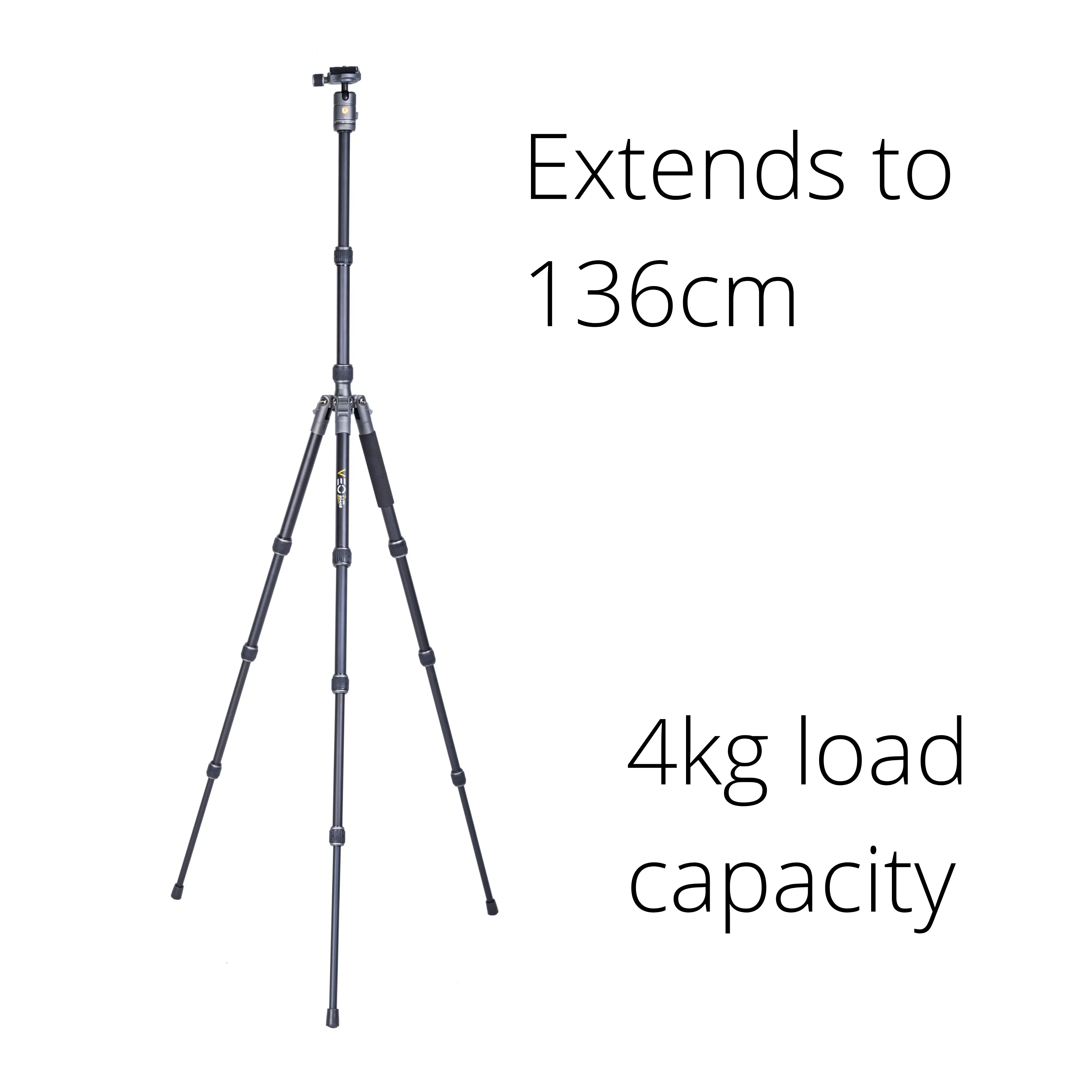 VEO 3GO 235CB Carbon Travel Tripod and VEO GO 34M Black Shoulder Bag