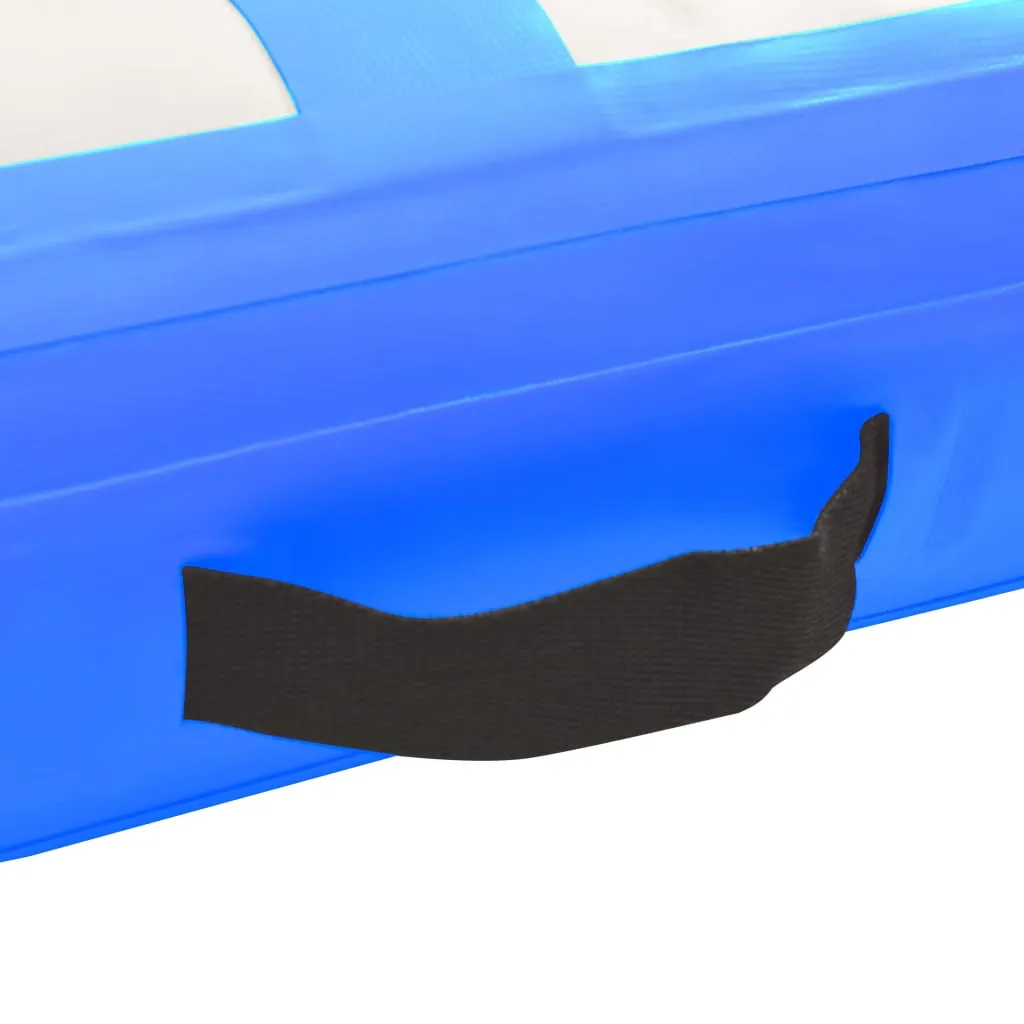 vidaXL Inflatable Gymnastics Mat with Pump 400x100x15 cm PVC Blue