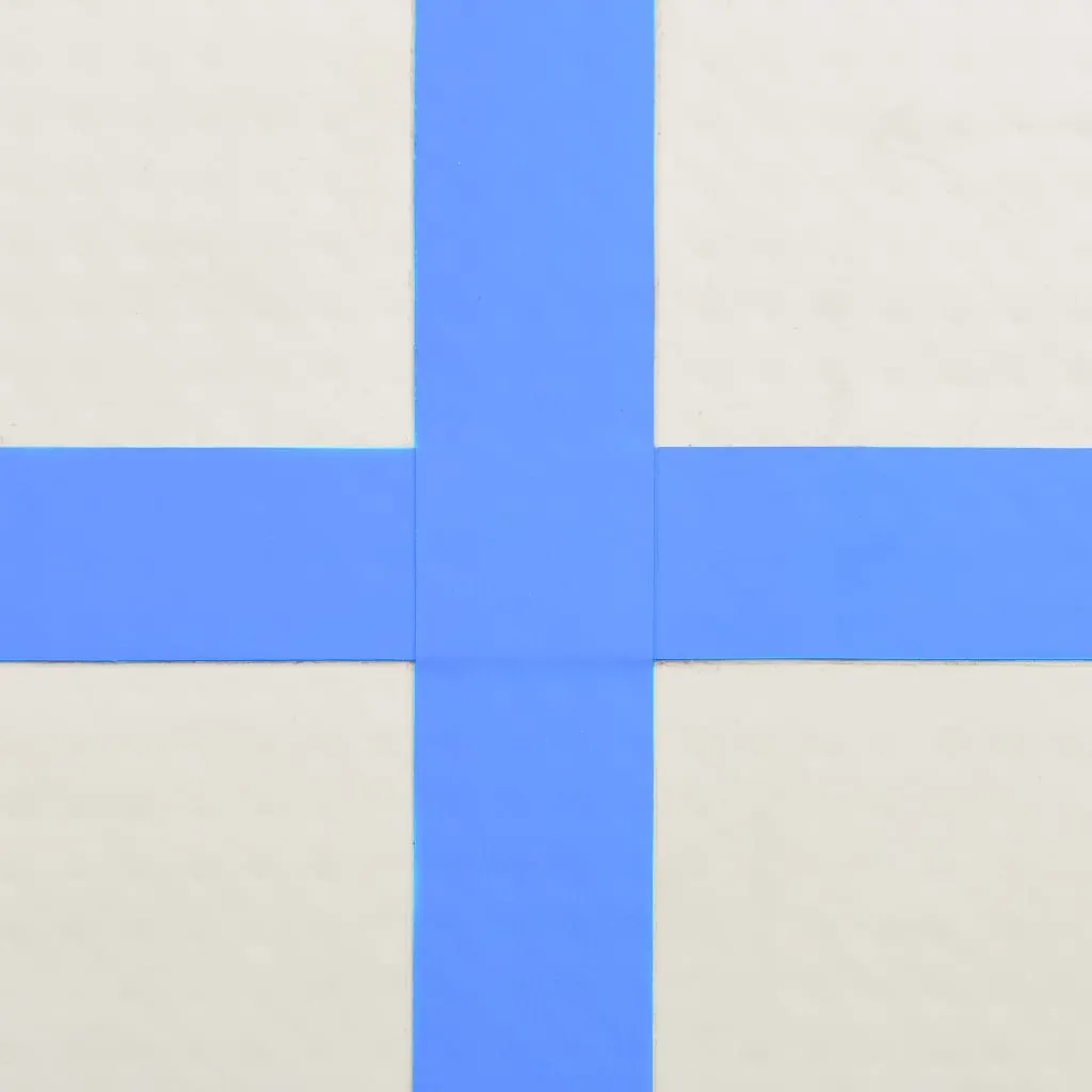 vidaXL Inflatable Gymnastics Mat with Pump 400x100x15 cm PVC Blue