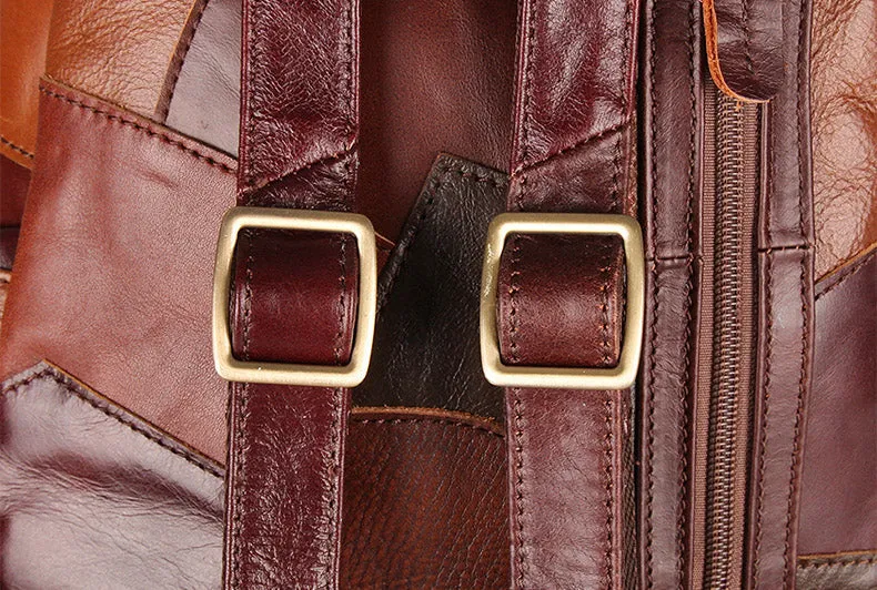 Vintage Womens Leather Western Backpack Purse Ladies Rucksack Bag For Women
