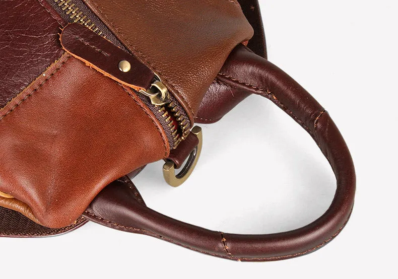 Vintage Womens Leather Western Backpack Purse Ladies Rucksack Bag For Women
