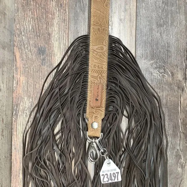 Western Mini Leather Fringe Strap 48" #23497