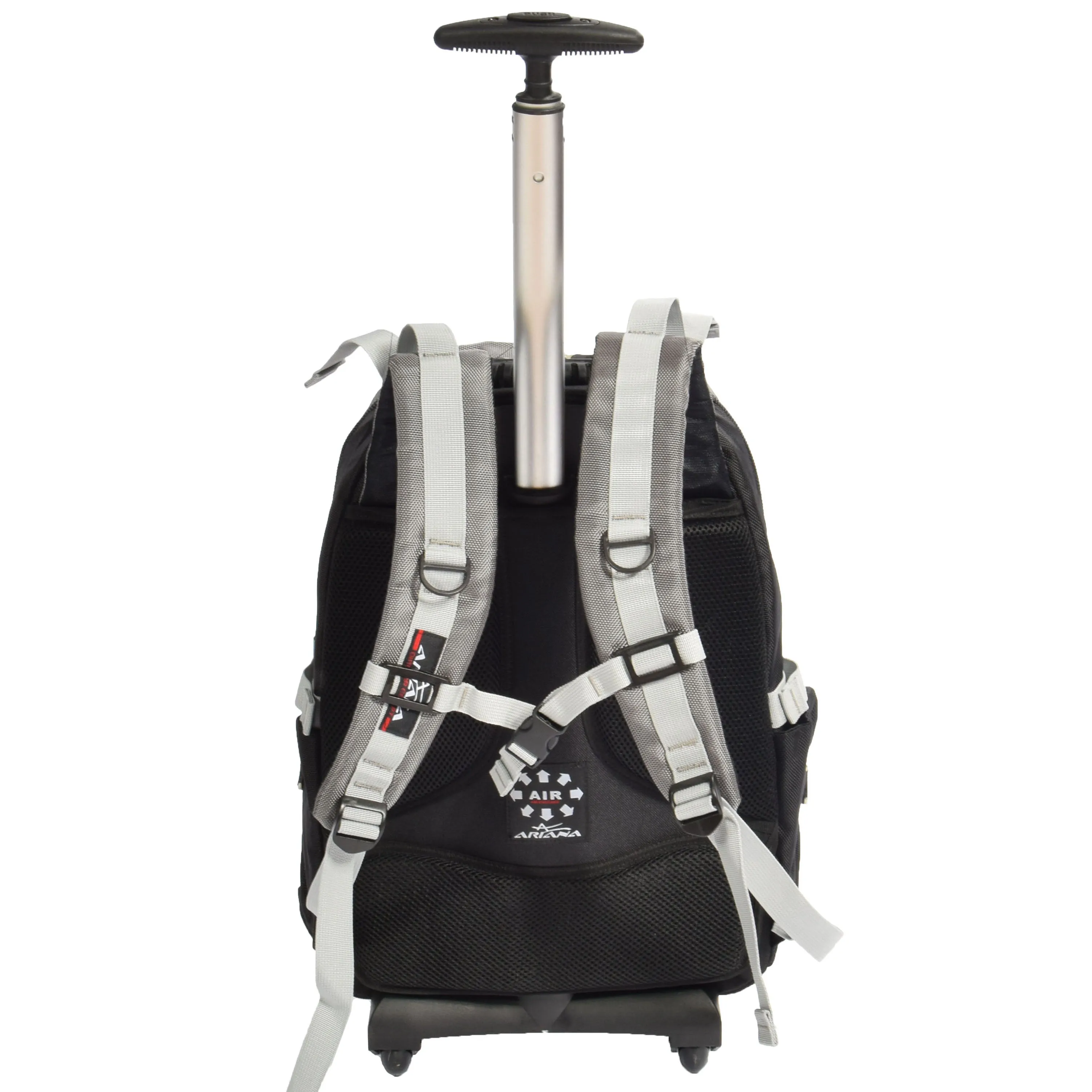 Wheeled Backpack Small Cabin Hiking Camping Travel Bag Fuji Grey