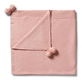 Wilson Frenchy Knitted Jacquard Blanket - Rose