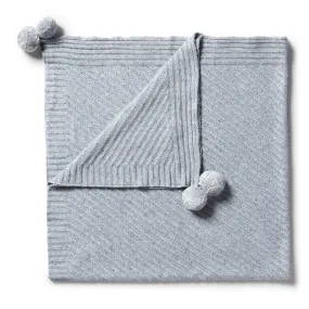 Wilson Frenchy Knitted Jacquard Blanket - Sky